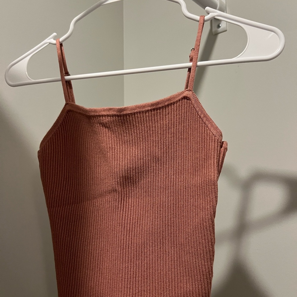 Abercrombie & Fitch Dusty Rose Ribbed Sweater Tank Top
